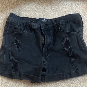Hollister Women's Dark Distressed Jean Shorts